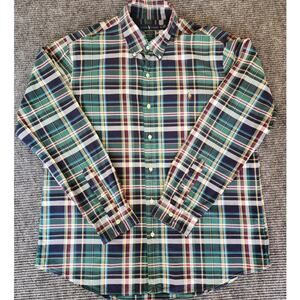 Ralph Lauren Classic Fit Mens XL Multicolor Plaid Long Sleeve Button Down Preppy
